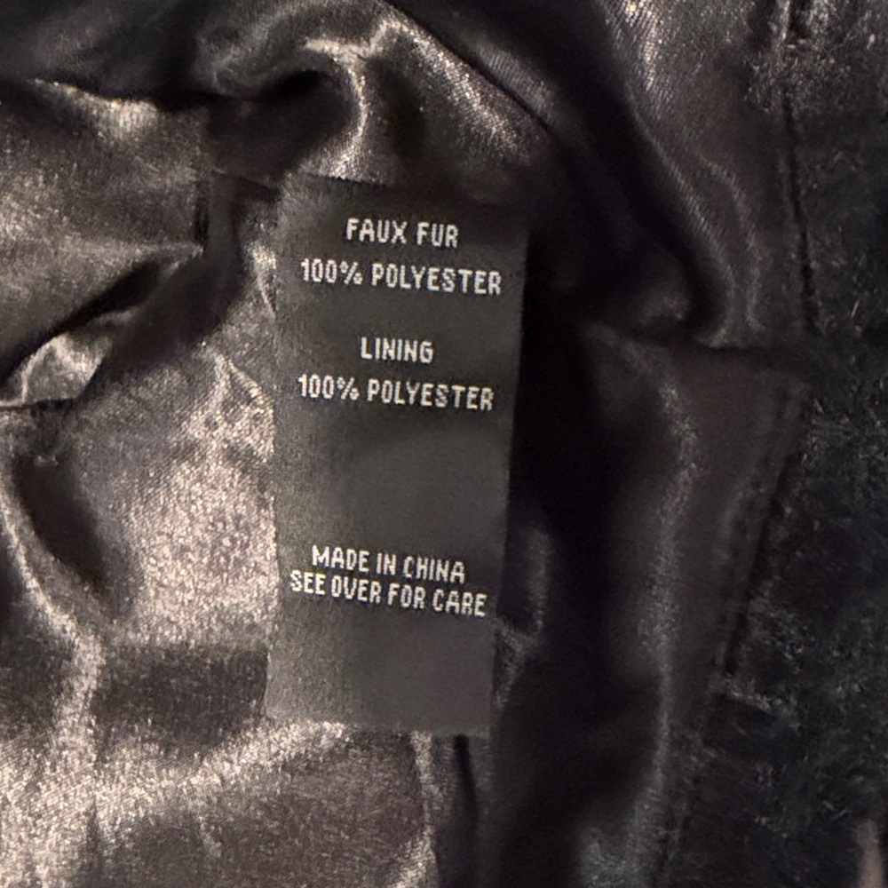 BCX Women's Black Faux Fur Bolero - Picture 4 of 5